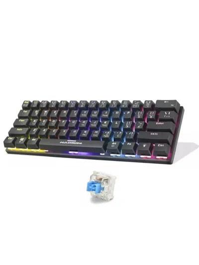 RGB Mekanik Oyuncu Klavyesi - 61 Tuş, Blue Switch, Anti-Ghosting, Siyah