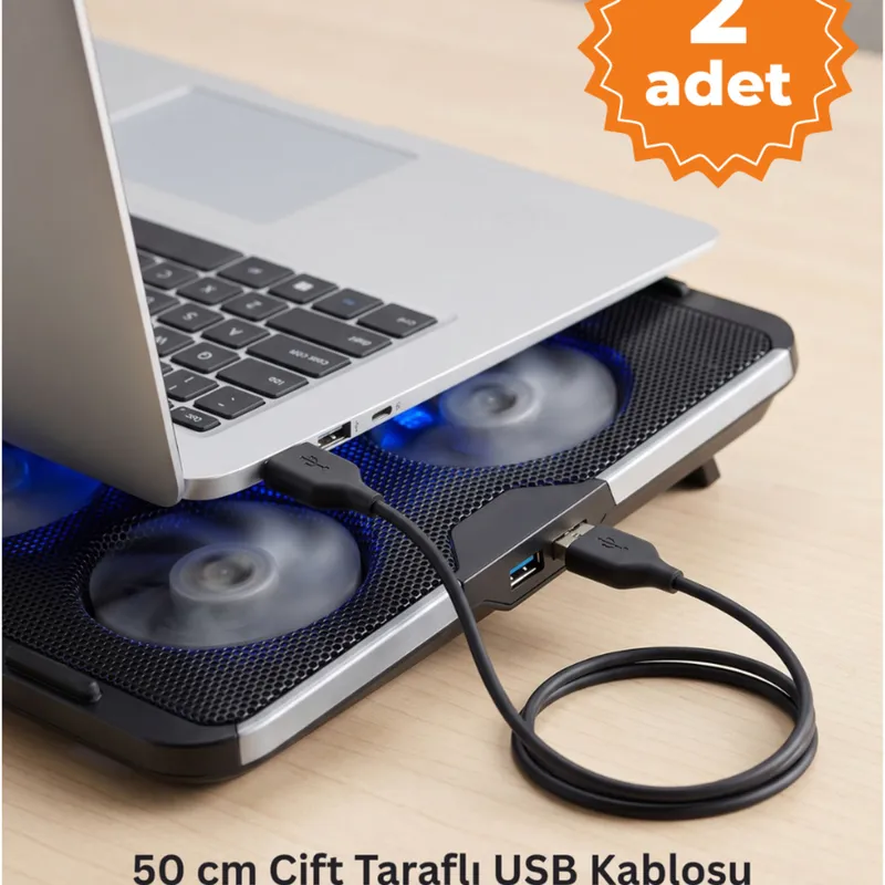 USB 2.0 Type-A Erkek - Erkek Kablo 50cm