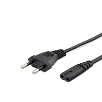 Teyp Radyo TV ve Konsol Uyumlu 2 Pin Güç Kablosu 1m - Üniversal Elektrik Power Kablosu - Görsel 2