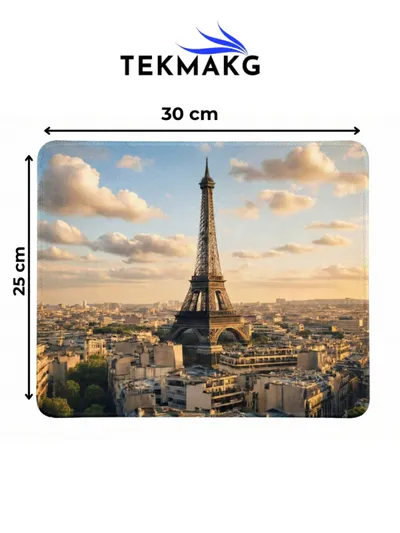 Paris Eyfel Kulesi Manzaralı Mouse Pad 25x30 cm Kaymaz Tabanlı Ofis Oyuncu Mousepad