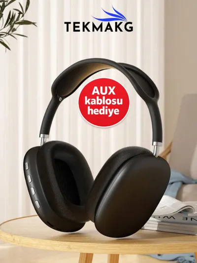 Kablosuz Kulak Üstü Bluetooth Kulaklık Mikrofonlu iOS Android Uyumlu Yüksek Ses Kalitesi