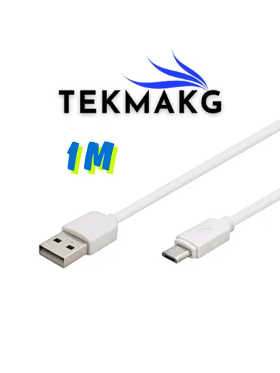 USB Micro to USB Kablo 1 Metre Beyaz | Şarj ve Veri Aktarımı