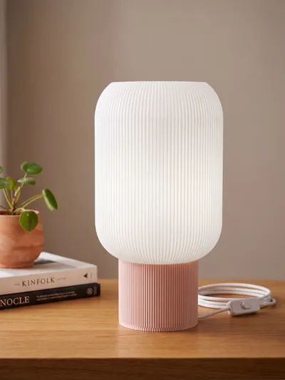 Dekoratif Masa Lambası 30 cm Modern Çizgili Abajur