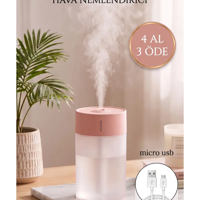 260 ml Ultrasonik Hava Nemlendirici Buhar Makinesi 4-6 Saat Mini Taşınabilir USB