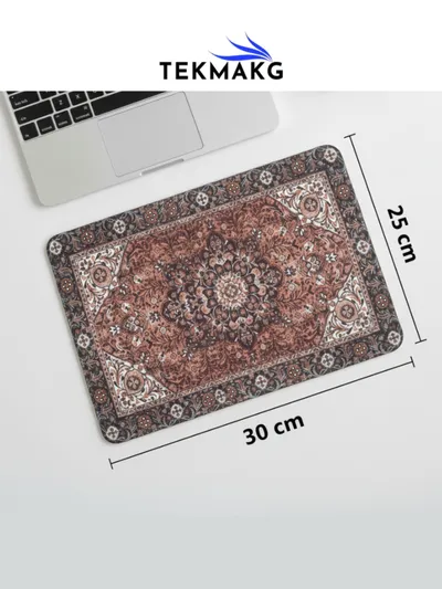 Halı Kilim Desenli Mouse Pad 25x30 cm Otantik Etnik Vintage Kaymaz Taban