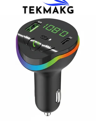 Çok Fonksiyonlu Kablosuz FM Transmitter Bluetooth 5.0 Araç Kiti MP3 Çalar ve 3.1A Hızlı USB Şarj