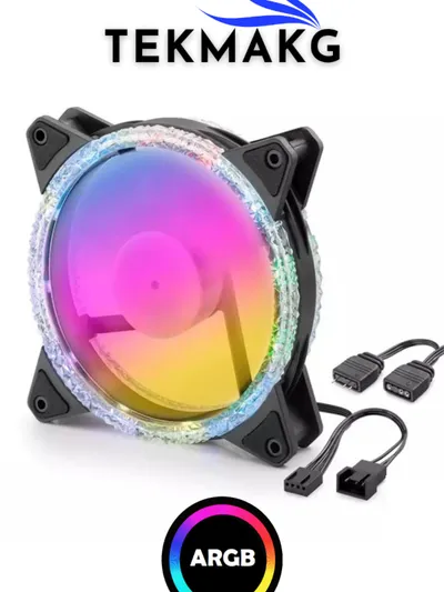 TEK2663 Kristal ARGB 120mm Kasa Fanı | Kristal Kanatlı Işık Efekti