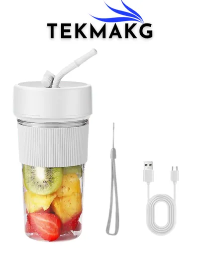 Taşınabilir Şarjlı Blender | 350 ml | Type-C | 6 Bıçaklı | Kablosuz Mini Smoothie Blender