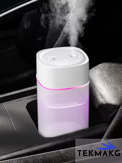 400ml Ultrasonik Hava Nemlendirici Oda Araç Buhar Makinesi Renkli LED Işıklı Aroma Difüzörü