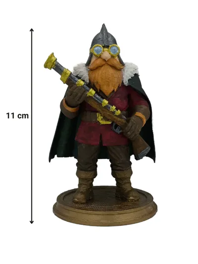 Dota 2 Sniper Figürü 3D Baskı El Boyaması Oyuncu Biblosu 11 cm