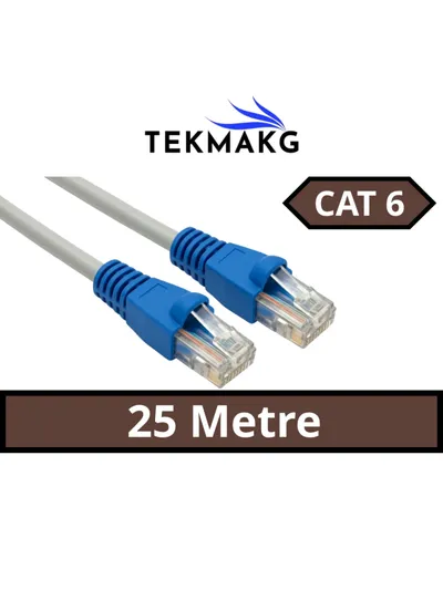 Cat 6 Güçlendirilmiş Ethernet Kablosu - 25 METRE - 5 Yıl Garanti