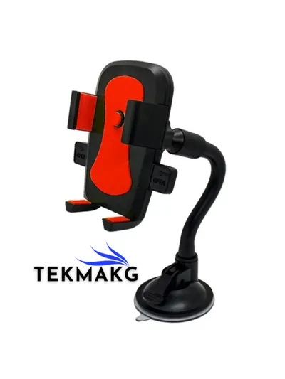 GÜÇLÜ VANTUZLU Ön Cam Araç İçi Telefon Tutucu - Uzun Esnek Kol 360° Döner Navigasyon Standı