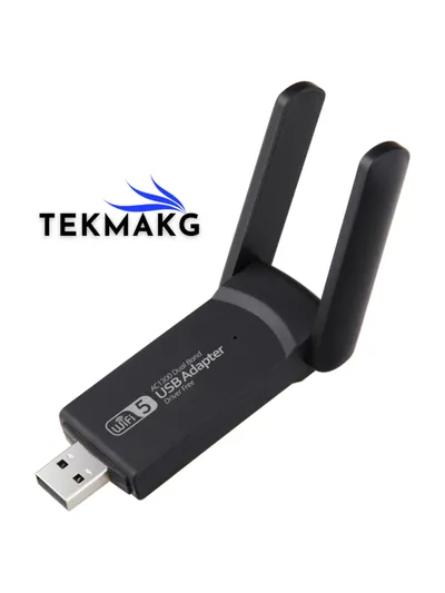AC1300 Çift Bant USB Wi-Fi Adaptör Sürücüsüz Tak Çalıştır Kablosuz Ağ Kartı 1300 Mbps Antenli Wlan