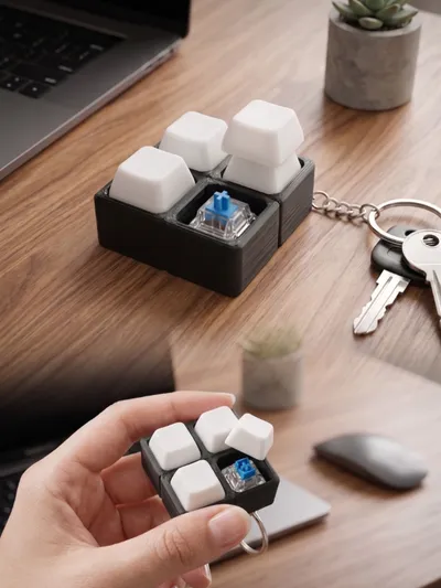 4 Tuşlu Mekanik Klavye Switch Tester Stres Anahtarlığı