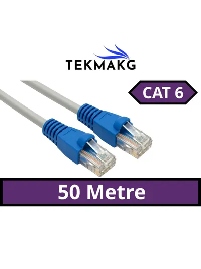 Cat 6 Yeni Nesil Kablosu - 50 METRE - Yüksek Akış Hızı