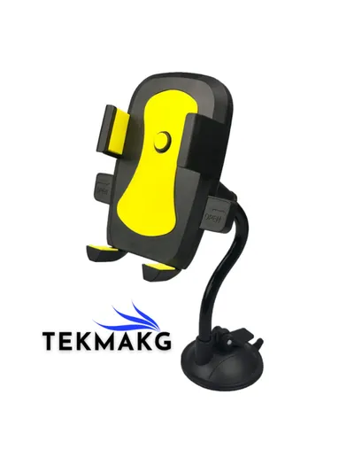 GÜÇLÜ VANTUZLU Ön Cam Araç İçi Telefon Tutucu - Uzun Esnek Kol 360° Döner Navigasyon Standı