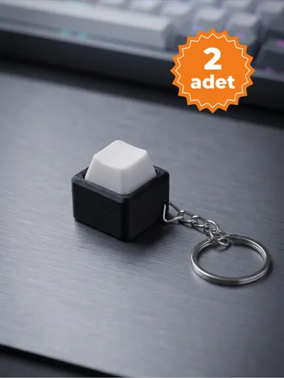 Mekanik Klavye Blue Switch Anahtarlık - Stres Atıcı Fidget Oyuncak