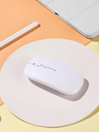 Bluetooth & 2.4G Çift Mod Kablosuz Şarjlı Mouse Type-C Sessiz İnce Tasarım 1600 DPI Beyaz