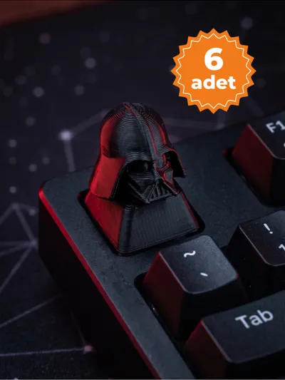 Özel Tasarım Siyah Figürlü Mekanik Klavye Tuşu Keycap