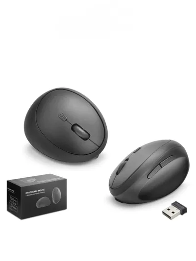 Ergonomik Dikey Mouse Kablosuz Şarjlı 3200 DPI 6 Tuşlu Bilek Koruyucu Oyuncu ve Ofis Faresi